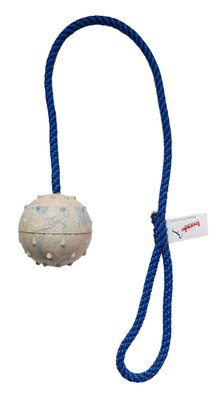 Пустотілий гумовий м'яч Ø60 мм на мотузці 60 см з петлею BLM611 фото