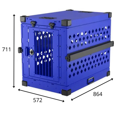 Складний бокс для транспортування собак синій (розмір L) BLUEM фото