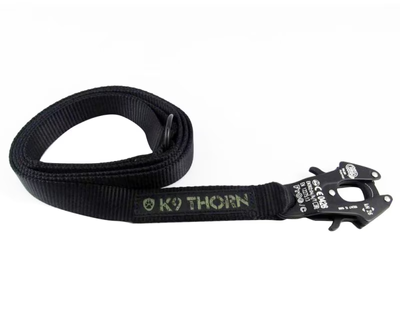 Повідок/темляк K9 Thorn з карабіном FROG KONG 150/200см Чорний 0108-16 BLK-L фото
